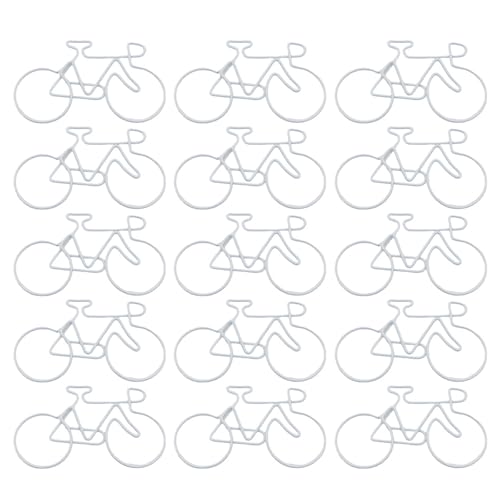 Büroklammern für Fahrrad, kleine Büroklammern, Metall, für Dokumente, Papier, Foto-Organisation, dekorative Bürobedarf, 15 Stück von UNTERING