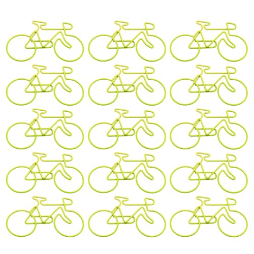 Büroklammern für Fahrrad, kleine Büroklammern, Metall, für Dokumente, Papier, Foto-Organisation, dekorative Bürobedarf, 15 Stück von UNTERING