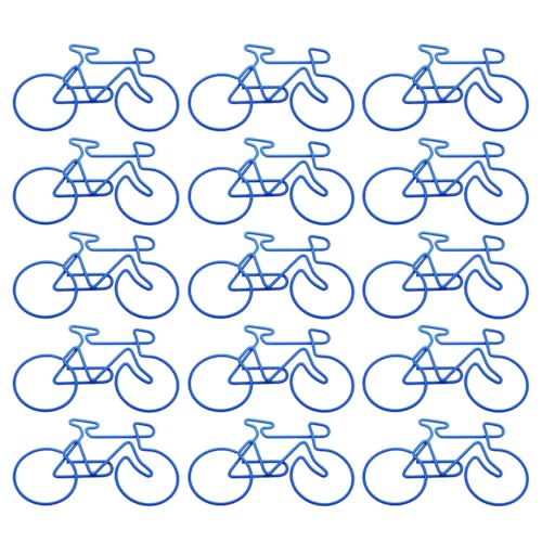 Büroklammern für Fahrrad, kleine Büroklammern, Metall, für Dokumente, Papier, Foto-Organisation, dekorative Bürobedarf, 15 Stück von UNTERING
