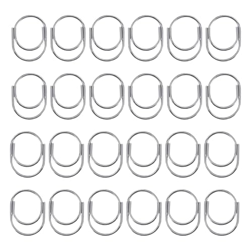 Dekorative Büroklammern, kleine Büroklammern, Metall, Aktenklammern, Lesezeicher-Clips für Dokumente, Bilder, Fotos, Organisation, dekorative Büroklammern, 24 Stück von UNTERING