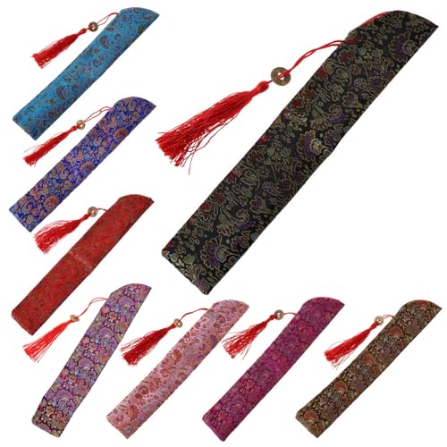 Faltbare chinesische Handfächertasche aus Seide mit staubdichtem Halter, Schutztasche für Hochzeitsfächer Faltbare chinesische Handfächertasche aus Seide mit staubdichtem Halter, Schutztasche für Hochzeitsfächer von UNTERING