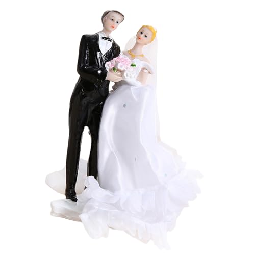 Hochzeitsfigur aus Kunstharz, Kuchendekoration für Zeremonie, Jahrestag, Party, Tischdekoration, Hochzeitstorte von UNTERING