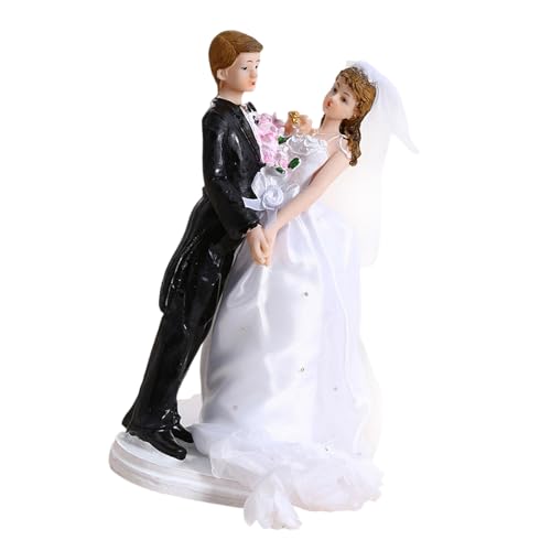 Hochzeitsfigur aus Kunstharz, Kuchendekoration für Zeremonie, Jahrestag, Party, Tischdekoration, Hochzeitstorte von UNTERING