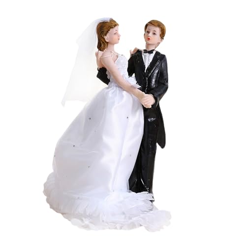 Hochzeitsfigur aus Kunstharz, Kuchendekoration für Zeremonie, Jahrestag, Party, Tischdekoration, Hochzeitstorte von UNTERING