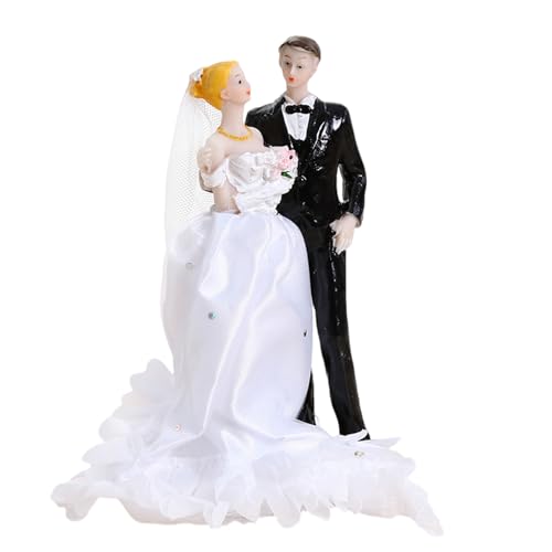 Hochzeitsfigur aus Kunstharz, Kuchendekoration für Zeremonie, Jahrestag, Party, Tischdekoration, Hochzeitstorte von UNTERING