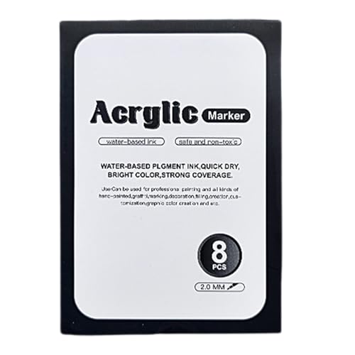 Metallische Acryl-Marker, Set mit 9 goldfarbenen, silberfarbenen und weißen Markern, wasserfest, für mehrschichtige Kunstwerke, Nachtzeichnungen, Metallic-Acrylfarben-Marker von UNTERING