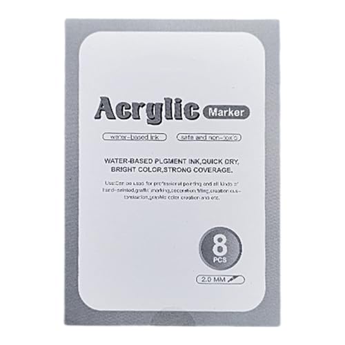 Metallische Acryl-Marker, Set mit 9 goldfarbenen, silberfarbenen und weißen Markern, wasserfest, für mehrschichtige Kunstwerke, Nachtzeichnungen, Metallic-Acrylfarben-Marker von UNTERING