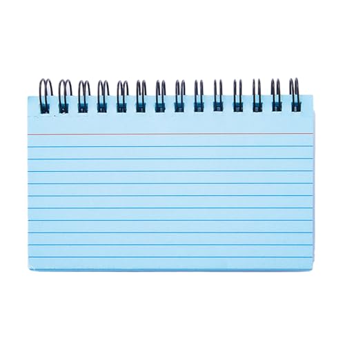 Notizblöcke mit Doppeldrahtbindung, 50 Blatt, liniert, Spiralbindung, kleines Notizbuch zum Schreiben, 12,4 x 7,3 cm, faltbares Notizbuch für Meetings von UNTERING