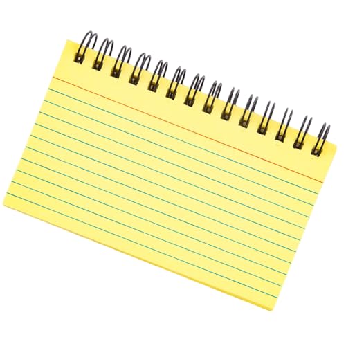 Notizblöcke mit Doppeldrahtbindung, 50 Blatt, liniert, Spiralbindung, kleines Notizbuch zum Schreiben, 12,4 x 7,3 cm, faltbares Notizbuch für Meetings von UNTERING