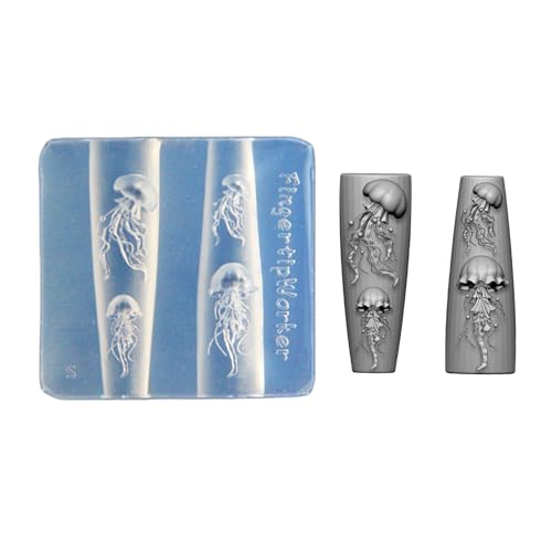Quallen-Silikon-Nagelkunst-Form, einzigartig, geprägtes Zubehör, Schmuckzubehör, praktisches Prägewerkzeug, Nagelsalon-Zubehör von UNTERING