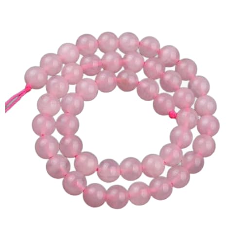 Rosenquarz-Bastelperlen, einheitliche Größe für Armbänder, Halsketten, Schmucksteine, Perlen von UNTERING