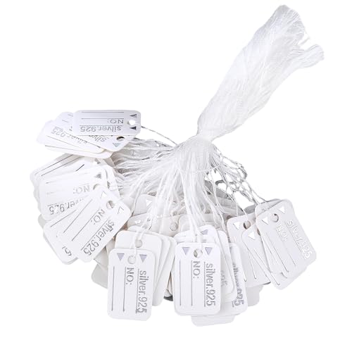 Schmuckmarker, Papieretiketten zum Aufhängen, für Luxus-Uhren, Halsketten, Einzelhandel, Verpackung, Zubehör, Einzelhandel, Display-Marker, 500 Stück von UNTERING