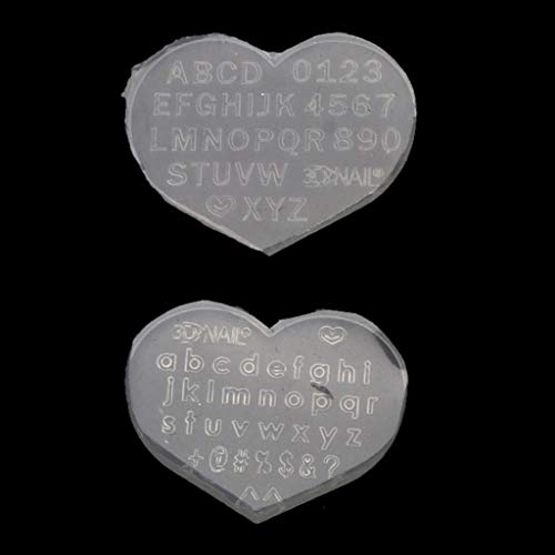 Silikonform für Anhänger, 3 mm, kleine Zahlen, Buchstaben, Anhänger, Kunstharz, Nachrichten, Füllungen, Schmuckherstellung, Werkzeug, 2 Stück von UNTERING