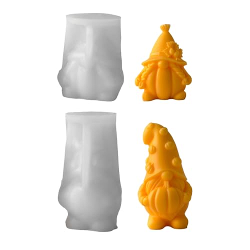 Silikonform für Kürbis-Zwerge, in Lebensmittelqualität, handgefertigt, geeignet für Harzguss und Seifenherstellung, Halloween-Herstellung von UNTERING