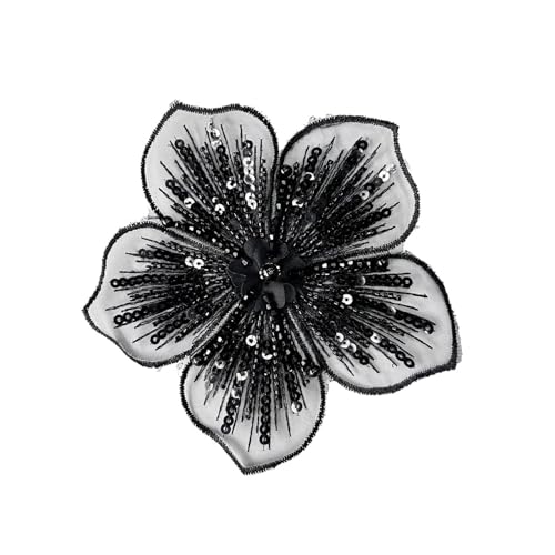 Stoff-Blumen-Applikation, Reparatur, Reparatur, handgefertigt, für einzigartige Stile in Bühnenkostümen und Freizeitkleidung, bestickt von UNTERING