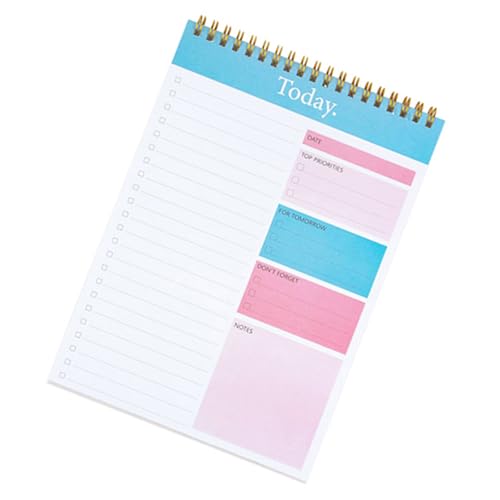 Tages-/Wochenplaner, Doppelspulenbindung, Notizblöcke, Zielverfolgung, Notizbuch, 100 Seiten, liniert, für Männer und Frauen, Tagesplanung, Klassenzimmer-Notizbuch von UNTERING