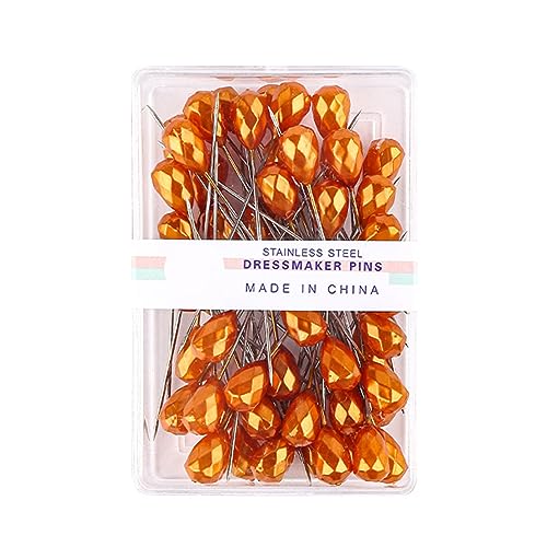 UNTERING 50 Stück 5,1 cm lange Nähnadeln, gerade Quiltnadeln, bunte Quiltnadeln, Näh-Positionierungsnadeln zum Quilten, Nähen, Quilten, Flachkopf-Quiltnadeln von UNTERING