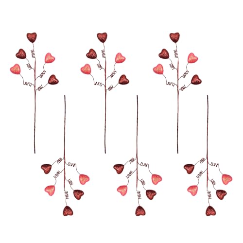 UNTERING 6 Stück Liebe Herz Kunstpflanze Liebe Ausdruck Blume Zubehör für Hochzeit und Valentinstag Dekoration Jahrestag Feier Dekoration UNTERING 6 Stück Liebe Herz Kunstpflanze Liebe Ausdruck Blume Zubehör für Hochzeit und Valentinstag Dekoration Jahrestag Feier Dekoration von UNTERING