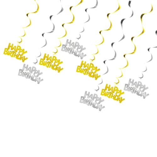 UNTERING Geburtstagsparty Essential Swirls Elegant Festival Motto Party Zubehör mit Happy Birthday Schild Spiralen Charm Spiralen Hängeset UNTERING Geburtstagsparty Essential Swirls Elegant Festival Motto Party Zubehör mit Happy Birthday Schild Spiralen Charm Spiralen Hängeset von UNTERING