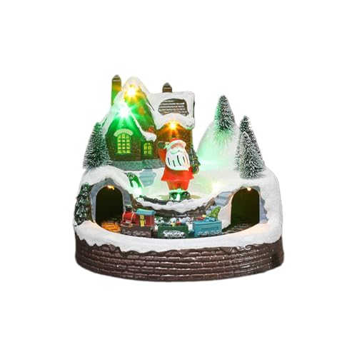 UNTERING Musikalischer Weihnachtsbaum-Zug-Dekor, elegantes Zug-Display mit Lichtern und Musik für Weihnachtsumgebung, Einkaufszentrum UNTERING Musikalischer Weihnachtsbaum-Zug-Dekor, elegantes Zug-Display mit Lichtern und Musik für Weihnachtsumgebung, Einkaufszentrum von UNTERING