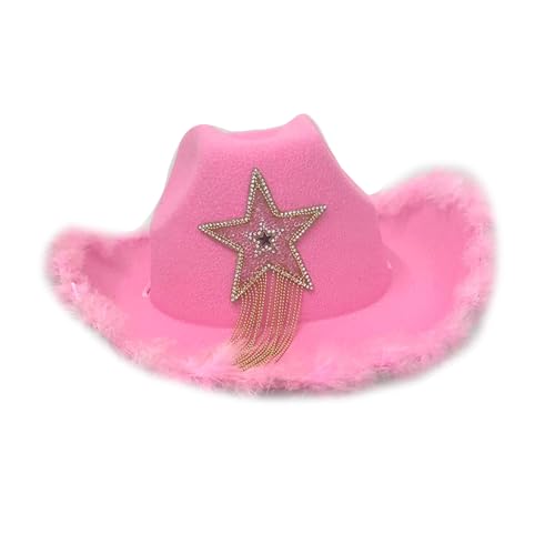 UNTERING Panamahut mit Schmucksteinen, schwere Kristalle, gefiedert, Überraschungsgeschenke für Mädchen, Jungen, Braut, für Karneval, Musikfestival, Panamahut von UNTERING