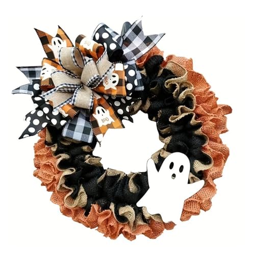 Unheimlicher Halloween-Wandkranz, Spuk-Halloween-Specter, unheimliche, handgefertigte Dekoration für ghoulische Partys, künstlerische Gespenster Unheimlicher Halloween-Wandkranz, Spuk-Halloween-Specter, unheimliche, handgefertigte Dekoration für ghoulische Partys, künstlerische Gespenster von UNTERING