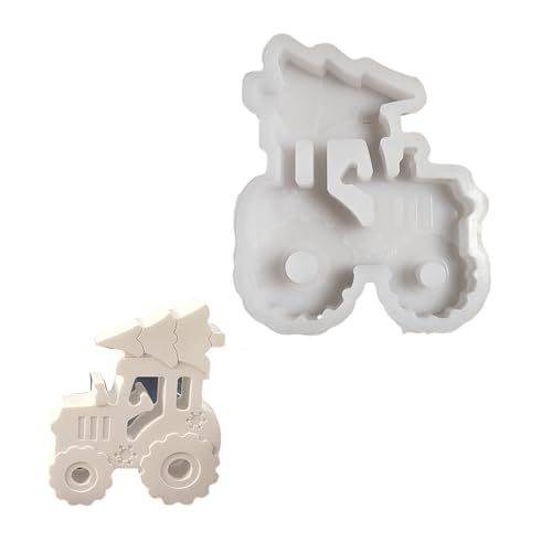Wiederverwendbare Countdown-Formen-Set, flexible Silikon-Traktoren, Weihnachtsbaumform für Epoxidharz, Festival, Heimdekoration, Traktor, Weihnachtsbaumform von UNTERING