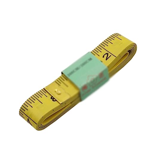 UNbit Maßbänder, Nähen, Schneiderband, Körpermaß, weiches Lineal, Schneiderei, doppelseitige Skala (Color : Giallo) von UNbit