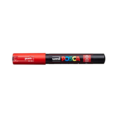 Uni Posca Marker/Glasstift PC- 1 m, Glas, Rundspitze, 1,0 mm, Rot Uni Posca Marker/Glasstift PC- 1 m, Glas, Rundspitze, 1,0 mm, Rot von 三菱鉛筆