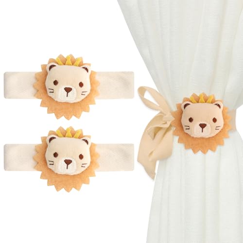 2 Stück Vorhang Raffhalter, Cartoon Löwe Vorhanghalter, Raffhalter für Vorhänge, Gardinenclips Raffhalter Seil, Gardinenhalter Vorhangseil Raffhalter, Gardinenband, für Haus Kinderzimmer Deko 2 Stück Vorhang Raffhalter, Cartoon Löwe Vorhanghalter, Raffhalter für Vorhänge, Gardinenclips Raffhalter Seil, Gardinenhalter Vorhangseil Raffhalter, Gardinenband, für Haus Kinderzimmer Deko von UOCAI