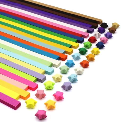 UOCAI 1030 Stück Origami Sterne Papier,27 Farben,Streifen Origami Sterne Papierstreifen Package,Glücksstern Papierstreifen,Papierstreifen Origamipapier,Origami Stern Papierstreifen für Bastelarbeiten UOCAI 1030 Stück Origami Sterne Papier,27 Farben,Streifen Origami Sterne Papierstreifen Package,Glücksstern Papierstreifen,Papierstreifen Origamipapier,Origami Stern Papierstreifen für Bastelarbeiten von UOCAI
