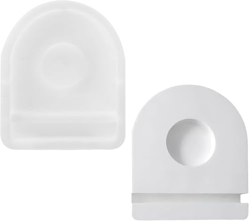 UOCAI Silikonformen Gießformen Kerzenhalter, Kerzenhalter GießFormen Silikon GießFormen, Silikonform Gießformen für Beton, DIY Silikonform Sommer Beton Gießform (Sockel-Halbkreis) von UOCAI