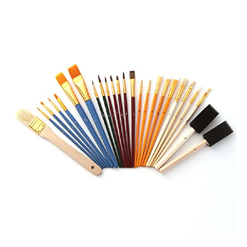 UOHLCX HBJWOV Pinsel-Set, Nylonhaar, Öl, Acryl, Wasserfarbe, Malpinsel, Stift, Kunst, Schreibwaren, 25 Stück UOHLCX HBJWOV Pinsel-Set, Nylonhaar, Öl, Acryl, Wasserfarbe, Malpinsel, Stift, Kunst, Schreibwaren, 25 Stück von UOHLCX