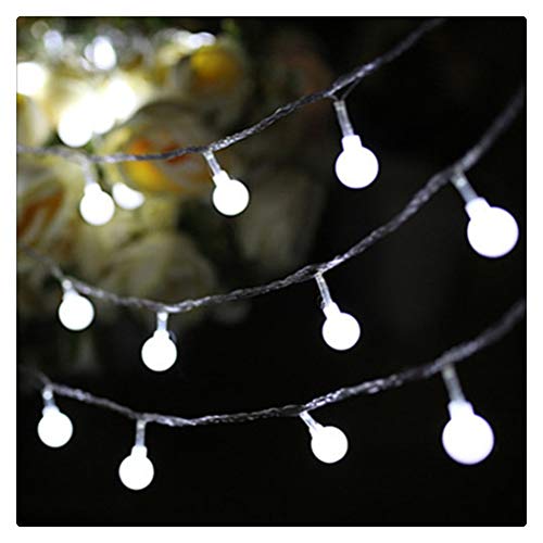 4 Pcs USB/Batterie Power LED Kugel Girlande Lichter Lichterkette Wasserdicht Outdoor Lampe Weihnachten Urlaub Hochzeit Party Lichter Dekoration (Color : White Size : 3M-20LEDs) (White 1.5M) von UOHUFIDABFD