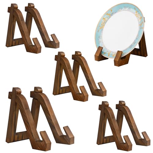 UOIXPUHUO Tellerständer, 15,2 cm, 4 Stück Tellerständer für Display, Holz-Fotoständer, Rezeptbuchständer, Tellerhalter, Präsentationsständer für dekoratives Geschirr, Bilderrahmen, Tischkunst UOIXPUHUO Tellerständer, 15,2 cm, 4 Stück Tellerständer für Display, Holz-Fotoständer, Rezeptbuchständer, Tellerhalter, Präsentationsständer für dekoratives Geschirr, Bilderrahmen, Tischkunst von UOIXPUHUO