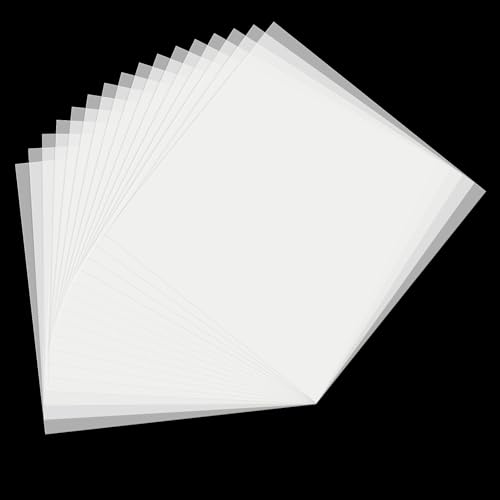 16 Stück 7,5 mm Mylar-Bögen, 30,5 x 30,5 cm, durchscheinendes Blanko-Schablonenpapier für Cricut-Bastelarbeiten, Laserschneiden, Schablonenblätter für Buchstabenschablonen, Blumenschablonen von UOKHO