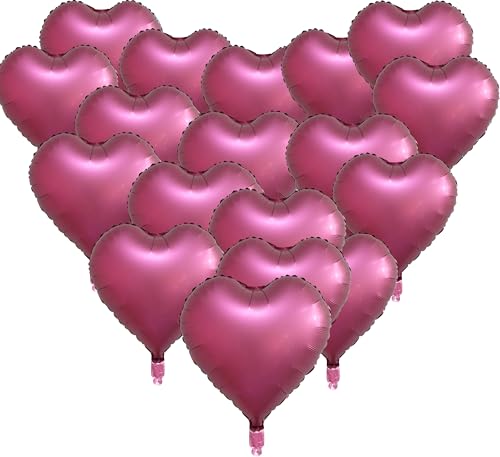 Mute Purple Balloons, 18 Pcs Baby Pink Heart Foil Balloon Helium Party Decoration Heart Shape Balloons Birthday Engagement Bridal Graduation Baby Shower Mute Purple Balloons, 18 Pcs Baby Pink Heart Foil Balloon Helium Party Decoration Heart Shape Balloons Birthday Engagement Bridal Graduation Baby Shower von UOMYLEIR