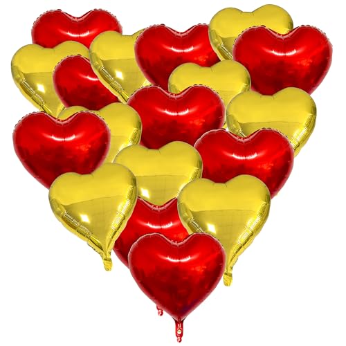 Rotgoldener Herzballon, 18 Stück braune Herz-Folienballons Helium für Valentinstag, Party, Dekoration, Herzform, Luftballons für Valentinstag, Geburtstag, Verlobung, Brautabschluss, Babyparty Rotgoldener Herzballon, 18 Stück braune Herz-Folienballons Helium für Valentinstag, Party, Dekoration, Herzform, Luftballons für Valentinstag, Geburtstag, Verlobung, Brautabschluss, Babyparty von UOMYLEIR