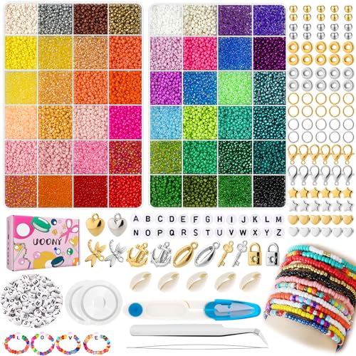 UOONY 16000 Stück 3mm Perlen für Armbänder,DIY Perlen zum Auffädeln mit Buchstabenperlen für Geschenkidee Armbänder, Perlen zum Auffädeln Set für Kinder,Weihnachten,Feiertage UOONY 16000 Stück 3mm Perlen für Armbänder,DIY Perlen zum Auffädeln mit Buchstabenperlen für Geschenkidee Armbänder, Perlen zum Auffädeln Set für Kinder,Weihnachten,Feiertage von UOONY
