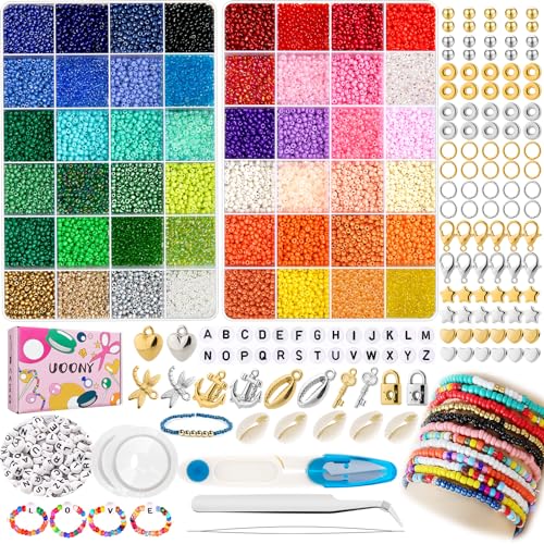 UOONY 16000 Stück 3mm Perlen für Armbänder,DIY Perlen zum Auffädeln mit Buchstabenperlen für Geschenkidee Armbänder, Perlen zum Auffädeln Set für Kinder,Weihnachten,Feiertage, Geburtstage,Belohnungen. UOONY 16000 Stück 3mm Perlen für Armbänder,DIY Perlen zum Auffädeln mit Buchstabenperlen für Geschenkidee Armbänder, Perlen zum Auffädeln Set für Kinder,Weihnachten,Feiertage, Geburtstage,Belohnungen. von UOONY