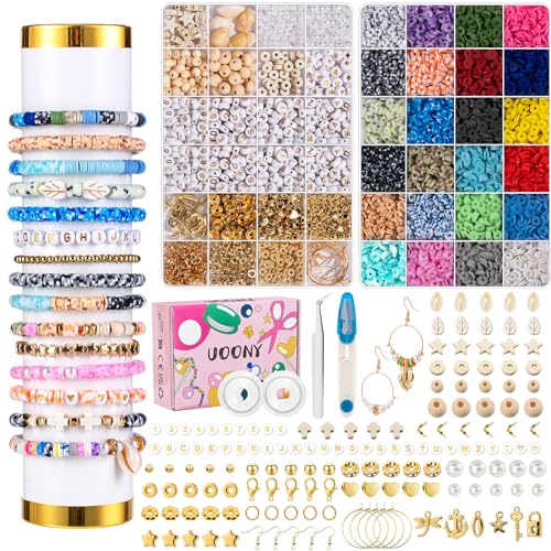 UOONY Perlen zum Auffädeln, 8500+ Stück Perlen Set, 6mm Polymer Clay Perlen für armbänder 20 UOONY Perlen zum Auffädeln, 8500+ Stück Perlen Set, 6mm Polymer Clay Perlen für armbänder 20 von UOONY