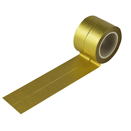 UOOOM 2 Rolls 10m x 15mm Beautiful Washi Tape Masking Tape deko klebeband buntes Klebebänder DIY scrapbook deko (Golden) von UOOOM