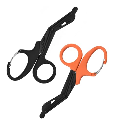 Medizinische Verbandschere, Medizinische Scheren, EMT- und Trauma-Scheren, Rostfreier Stahl Verbandscheren 15cm Bent Stealth Black für Krankenschwestern, Medizinstudenten, Notaufnahme, schwarz+orange Medizinische Verbandschere, Medizinische Scheren, EMT- und Trauma-Scheren, Rostfreier Stahl Verbandscheren 15cm Bent Stealth Black für Krankenschwestern, Medizinstudenten, Notaufnahme, schwarz+orange von UOOTPC