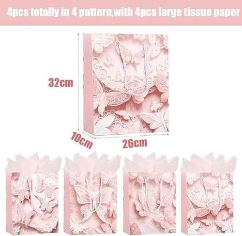 4 Stück Schmetterling Bedruckte Papiertüte Mit 4 Karten Und 4 Stück Sherry -Papier, Papiergeschenktüte, Geschenkverpackung, Partyvorräte. 4 Stück Schmetterling Bedruckte Papiertüte Mit 4 Karten Und 4 Stück Sherry -Papier, Papiergeschenktüte, Geschenkverpackung, Partyvorräte. von UOPJDD