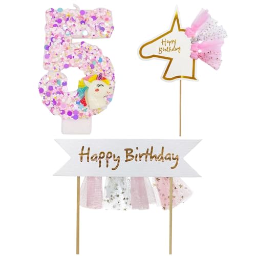 UOPJDD 1 Stück Nummer 5 Kerzen Und 2 Stück Kuchenkarteneinsätze, Geburtstagstortendekorationen, Niedliche Fun -Karteneinsätze, Partyvorräte. UOPJDD 1 Stück Nummer 5 Kerzen Und 2 Stück Kuchenkarteneinsätze, Geburtstagstortendekorationen, Niedliche Fun -Karteneinsätze, Partyvorräte. von UOPJDD