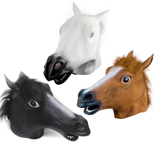 UOPJDD 1 Stück Pferdekopfhaube, Rollenspiele, Kreative Lustige Kopfhaube, Party-Dressing, Foto-Requisiten. von UOPJDD