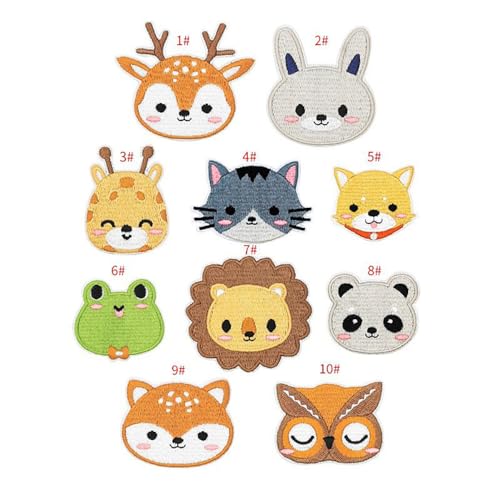 UOPMQGB 10pcs Kinder Tier Aufnäher, Kinder Kleidung Aufkleber, Aufbügelbar, Baumwolle, Kind, Tierstil, Aufnäher UOPMQGB 10pcs Kinder Tier Aufnäher, Kinder Kleidung Aufkleber, Aufbügelbar, Baumwolle, Kind, Tierstil, Aufnäher von UOPMQGB