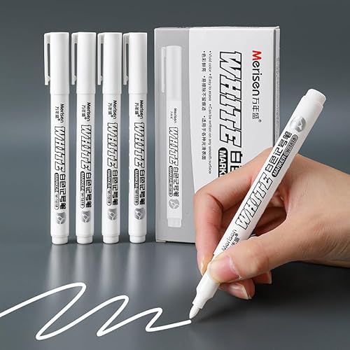 UOPMQGB 8 Stück weiße Acrylstifte, weißer Stift wasserfeste Marker, weißer Marker, wasserfest, schnell trocknend, zum Zeichnen auf schwarzem Papier, Holz, Metall, Glas, Reifen, Leinwand, Stein UOPMQGB 8 Stück weiße Acrylstifte, weißer Stift wasserfeste Marker, weißer Marker, wasserfest, schnell trocknend, zum Zeichnen auf schwarzem Papier, Holz, Metall, Glas, Reifen, Leinwand, Stein von UOPMQGB