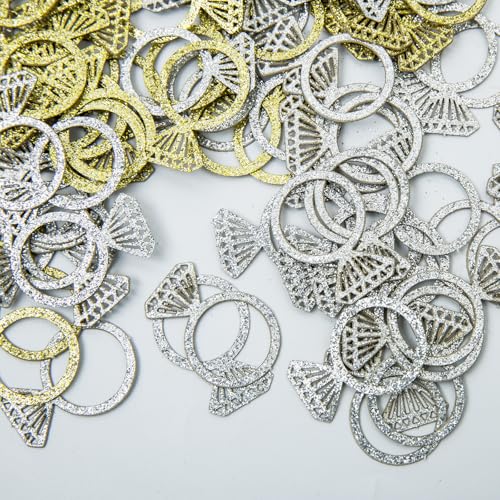 200 Stück Glitzer-Diamant-Ring-Konfetti, Gold-Konfetti, Hochzeits-Konfetti, Junggesellinnenabschied, Partydekoration, Ring und Kreis, Gold-Konfetti für Hochzeit, Junggesellinnenabschied, Gastgeschenke 200 Stück Glitzer-Diamant-Ring-Konfetti, Gold-Konfetti, Hochzeits-Konfetti, Junggesellinnenabschied, Partydekoration, Ring und Kreis, Gold-Konfetti für Hochzeit, Junggesellinnenabschied, Gastgeschenke von UOREND