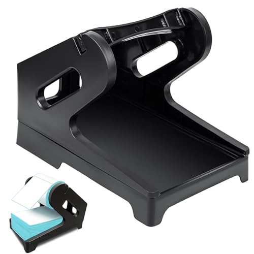 Etikettenhalter, Etiketten Halter 2-in-1 Thermoetikettenhalter für Rollen und Endlosetiketten Kompatibel Desktop Etikettendrucker (Schwarze) von UOSIWYA